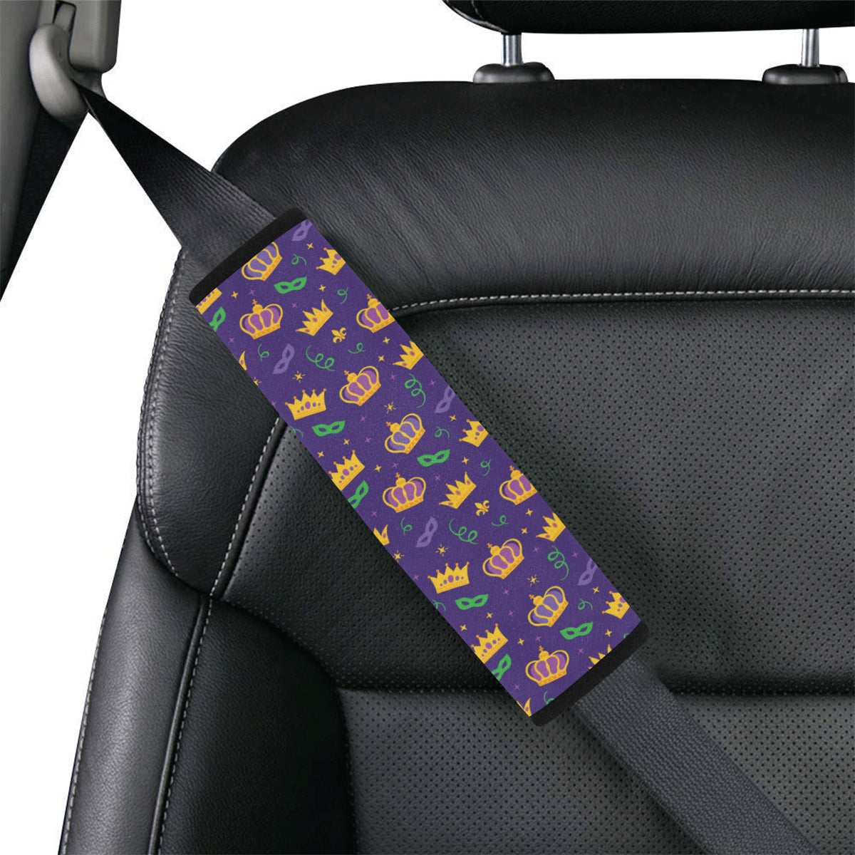 Mardi Gras Pattern Print Design 03 Car Seat Belt Cover