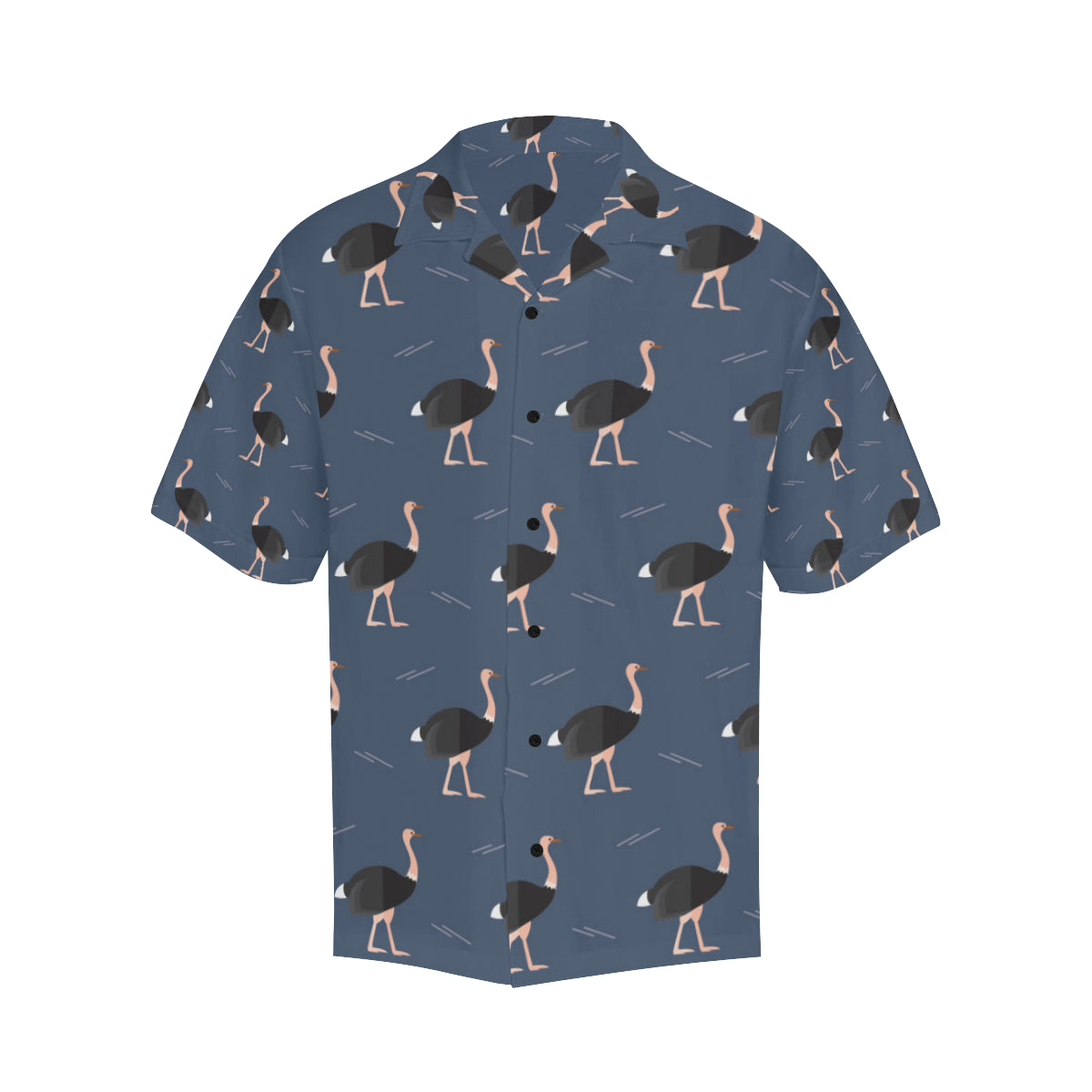 Ostrich Pattern Print Design 04 Men's Hawaiian Shirt