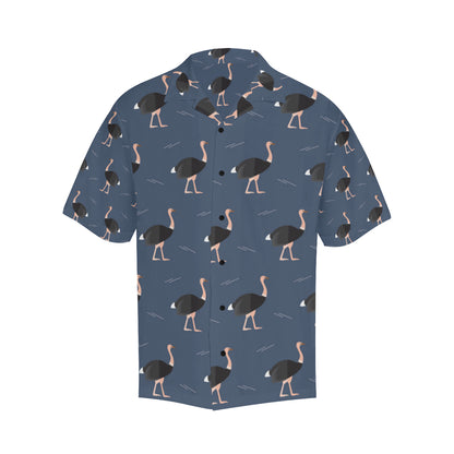 Ostrich Pattern Print Design 04 Men's Hawaiian Shirt