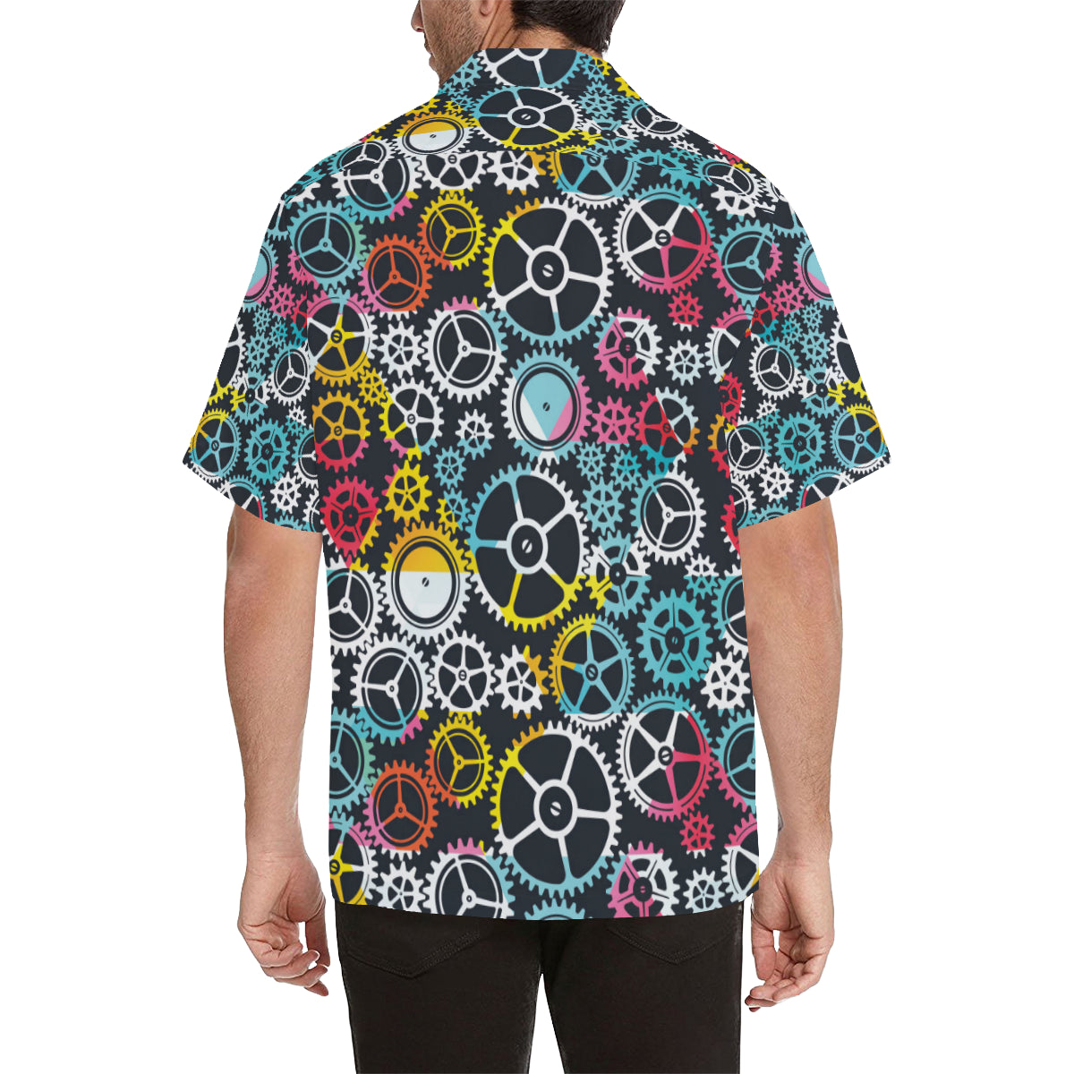Mechanic Pattern Print Design 02 Men's Hawaiian Shirt