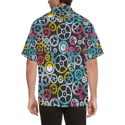 Mechanic Pattern Print Design 02 Men's Hawaiian Shirt