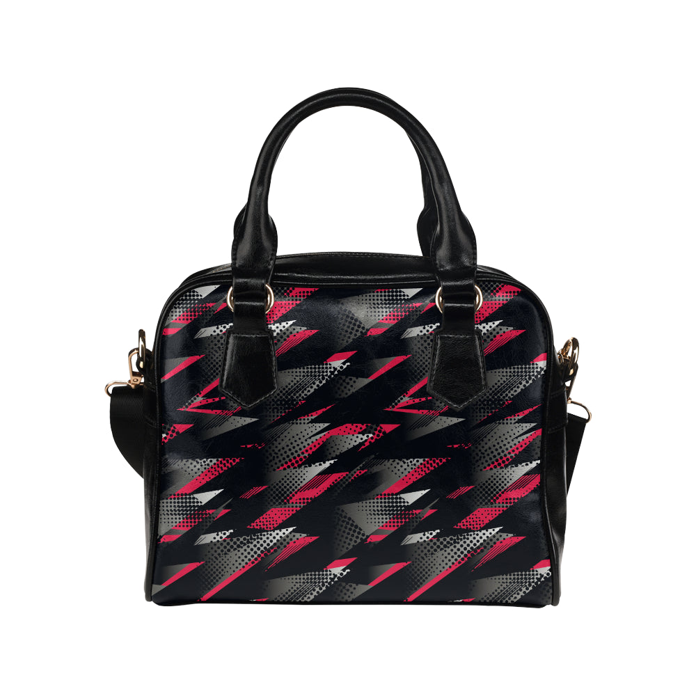 Racing Style Pattern Print Design A04 Shoulder Handbag
