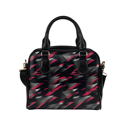 Racing Style Pattern Print Design A04 Shoulder Handbag