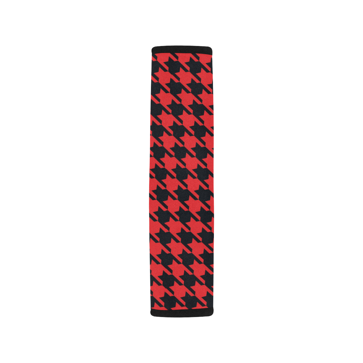 Houndstooth Red Pattern Print Design 03 Car Seat Belt Cover