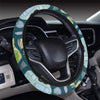 Camping Pattern Print Design 02 Steering Wheel Cover with Elastic Edge