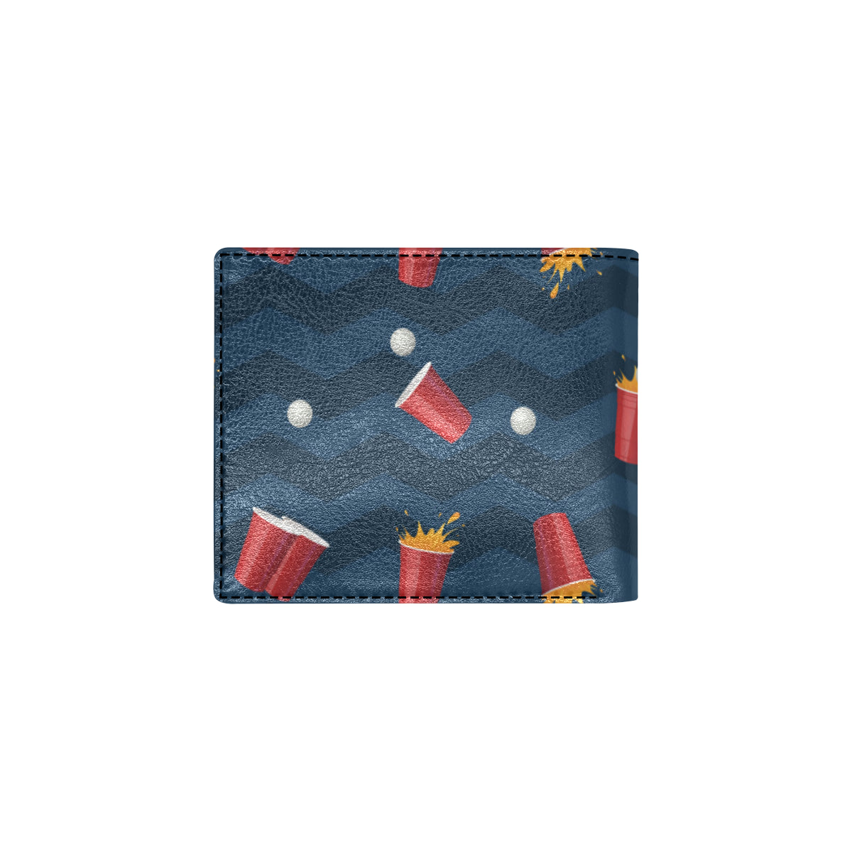 Beer Pong Pattern Print Design 01 Men's ID Card Wallet