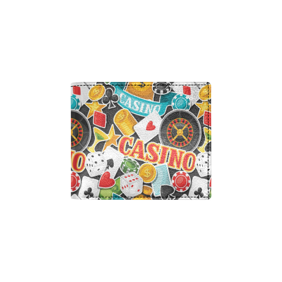 Casino Pattern Print Design 03 Men's ID Card Wallet