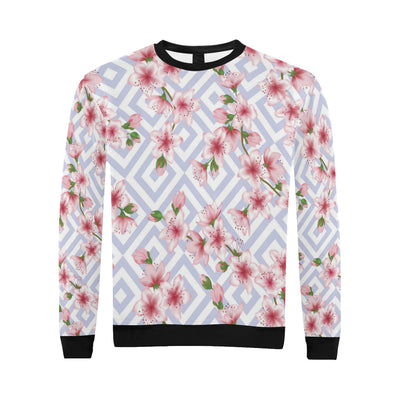 Cherry Blossom Pattern Print Design CB07 Men Long Sleeve Sweatshirt