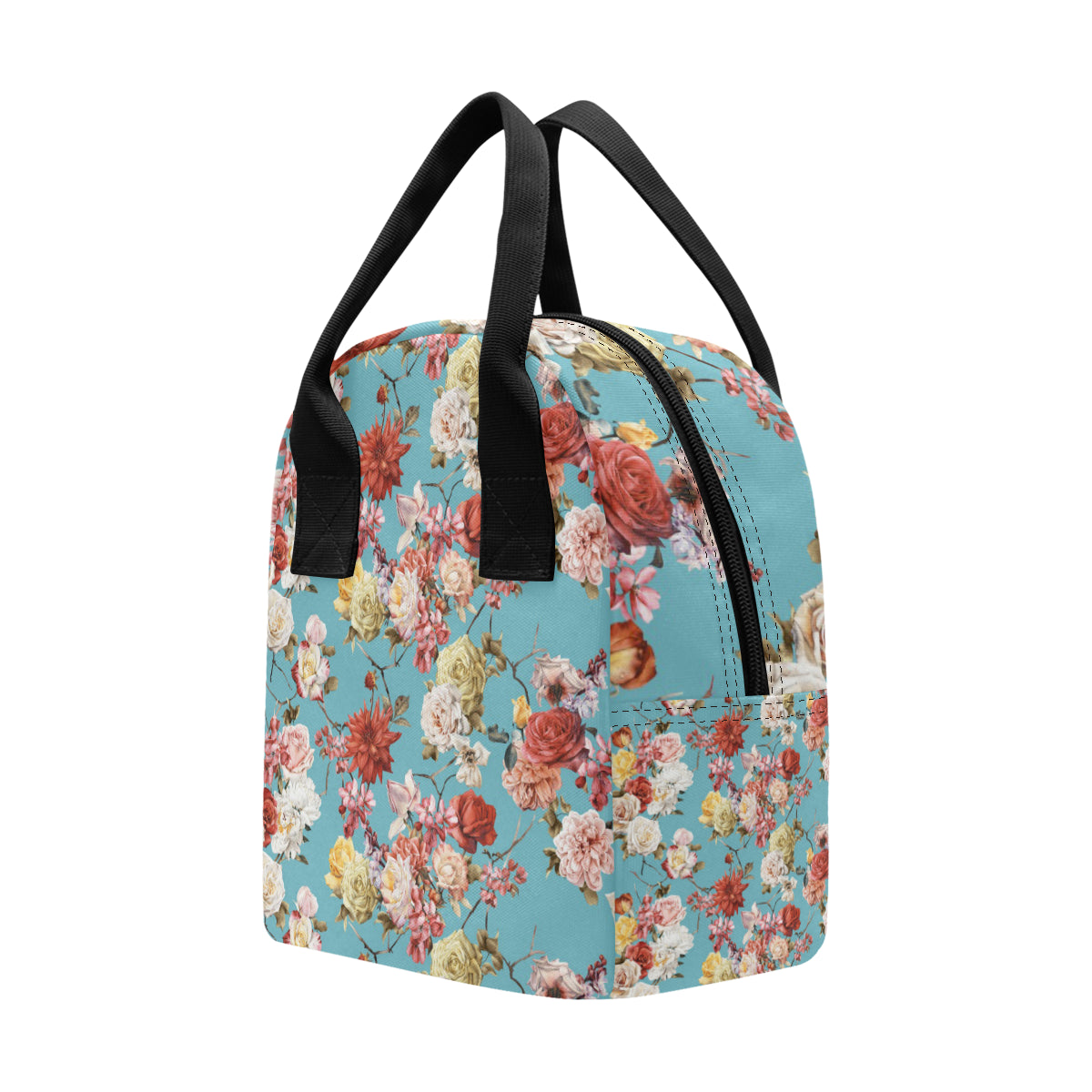 Summer Floral Pattern Print Design SF05 Insulated Lunch Bag