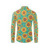 Sunflower Pattern Print Design SF013 Men's Long Sleeve Shirt