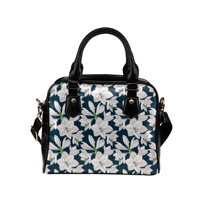 Amaryllis Pattern Print Design 01 Shoulder Handbag