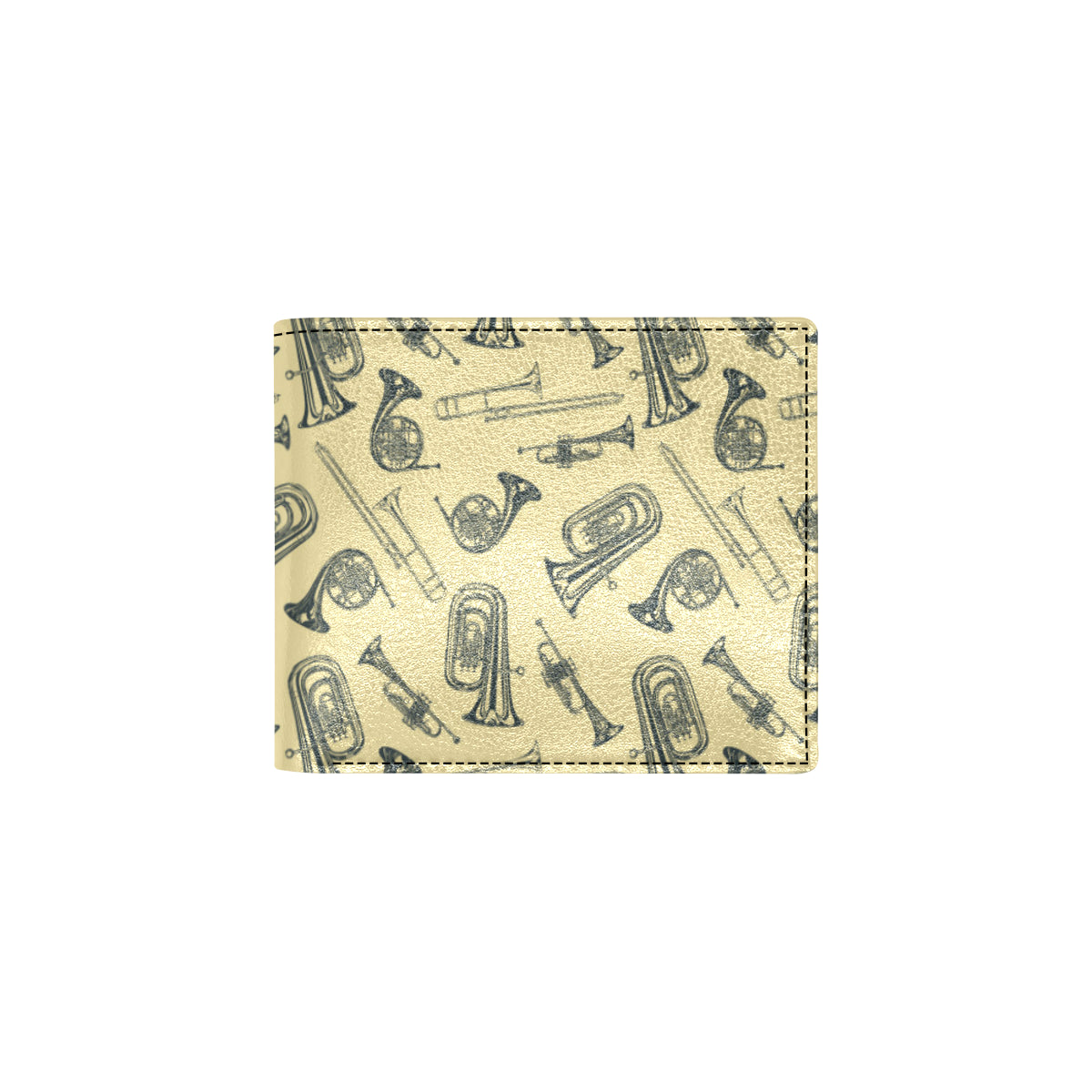 Tuba Pattern Print Design 01 Men's ID Card Wallet