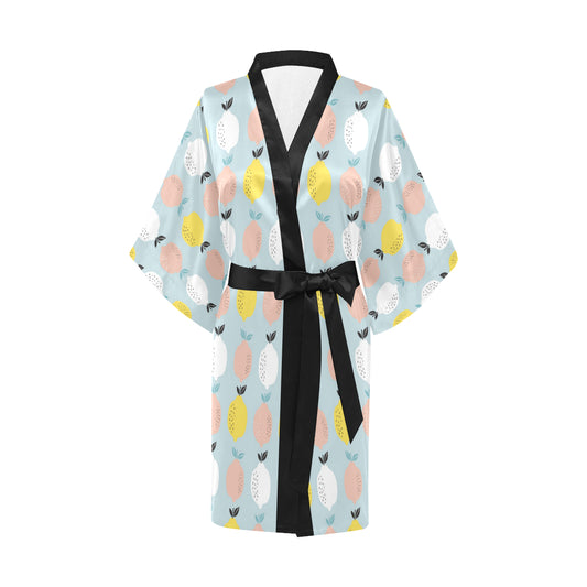 Citrus  Pattern Print Design 03 Women's Short Kimono