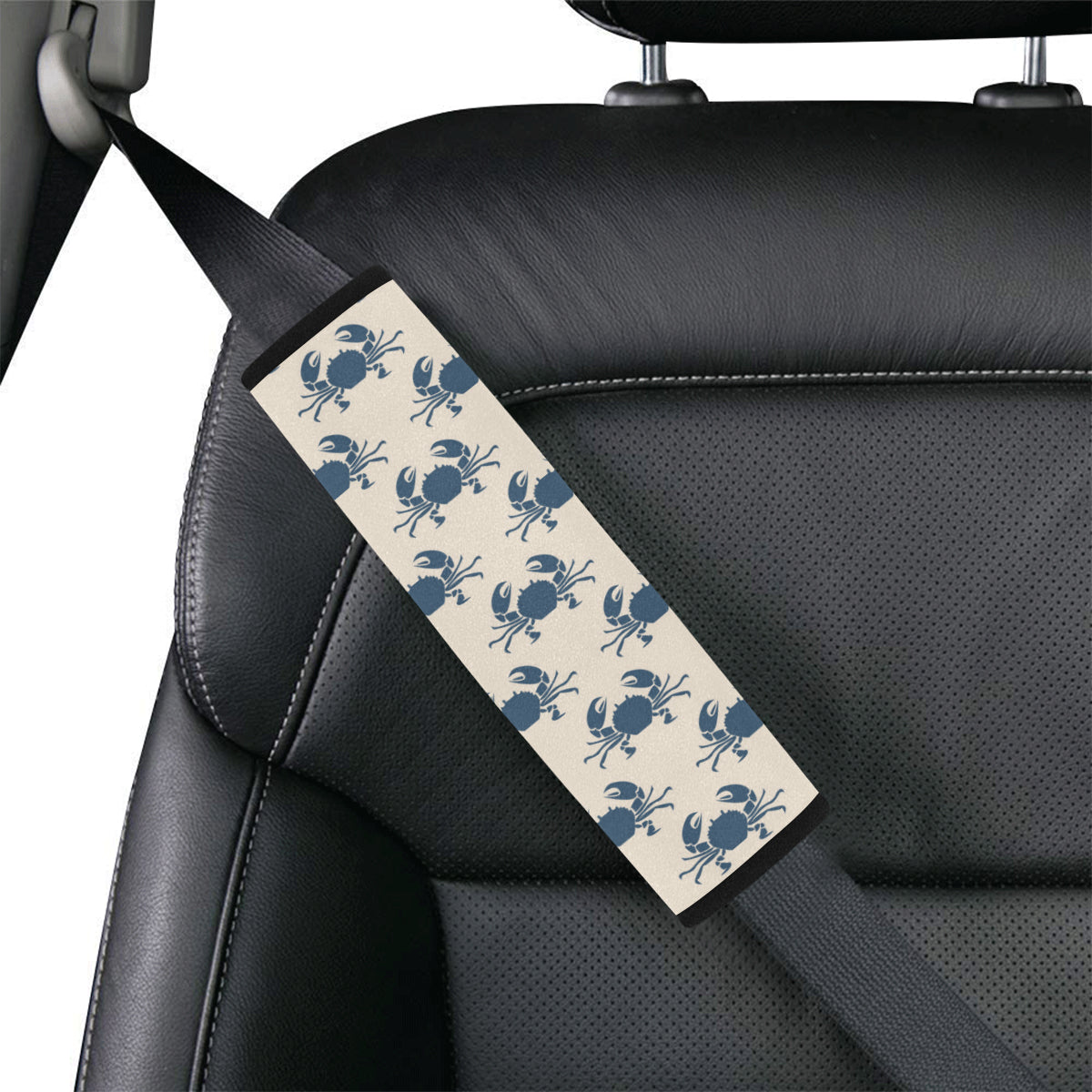 Crab Pattern Print Design 02 Car Seat Belt Cover