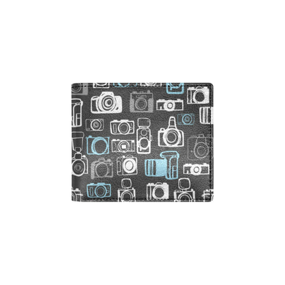 Camera Pattern Print Design 04 Men's ID Card Wallet