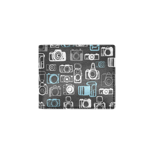 Camera Pattern Print Design 04 Men's ID Card Wallet