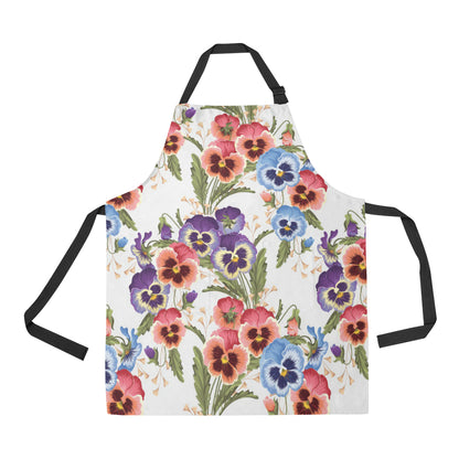Pansy Pattern Print Design PS06 Apron with Pocket