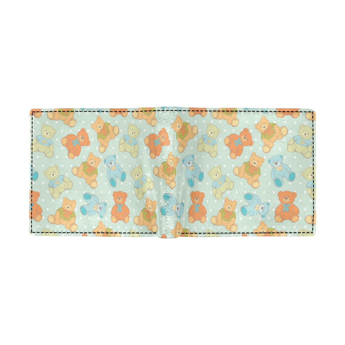 Bear Pattern Print Design 02 Men's ID Card Wallet