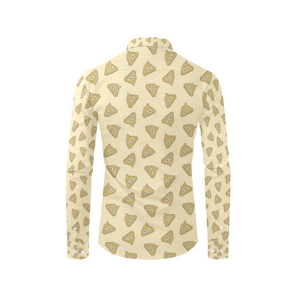 Poop Emoji Pattern Print Design A02 Men's Long Sleeve Shirt