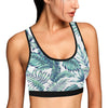 Pattern Tropical Palm Leaves Sports Bra