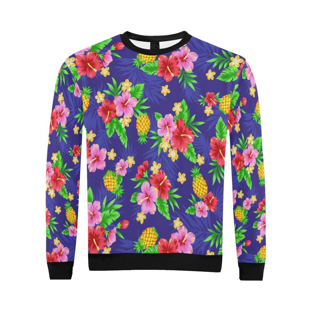 Hawaiian Themed Pattern Print Design H05 Men Long Sleeve Sweatshirt