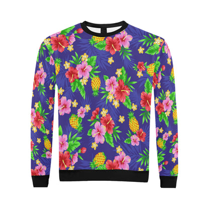 Hawaiian Themed Pattern Print Design H05 Men Long Sleeve Sweatshirt