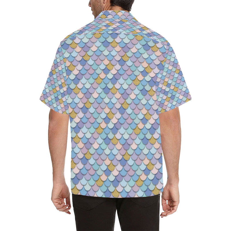 Mermaid Scales Pattern Print Design 05 Men's Hawaiian Shirt