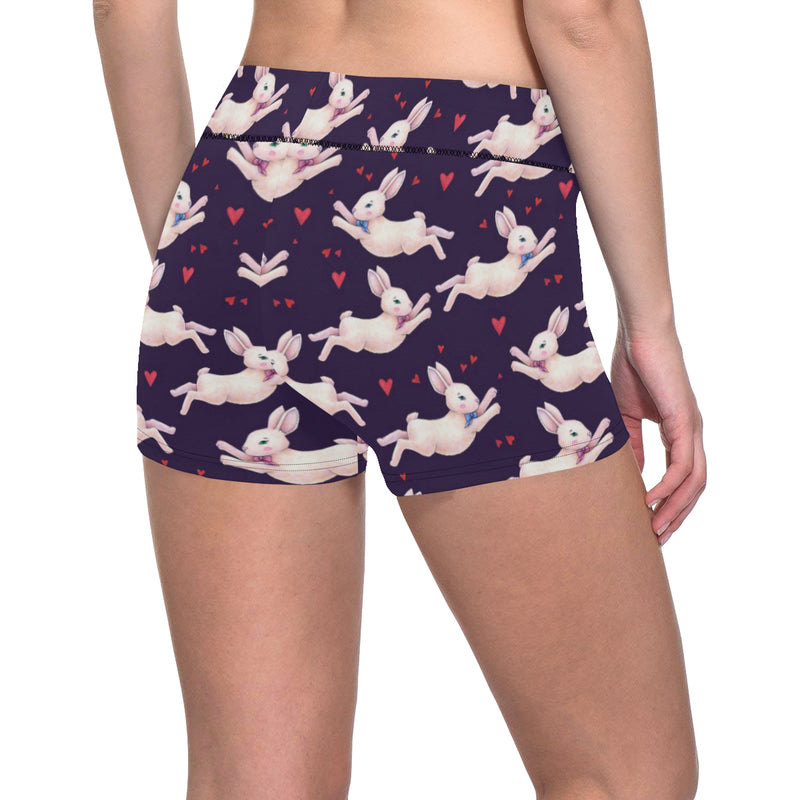 Rabbit Pattern Print Design RB016 Yoga Shorts