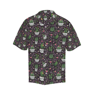 Cactus Pattern Print Design 03 Men's Hawaiian Shirt