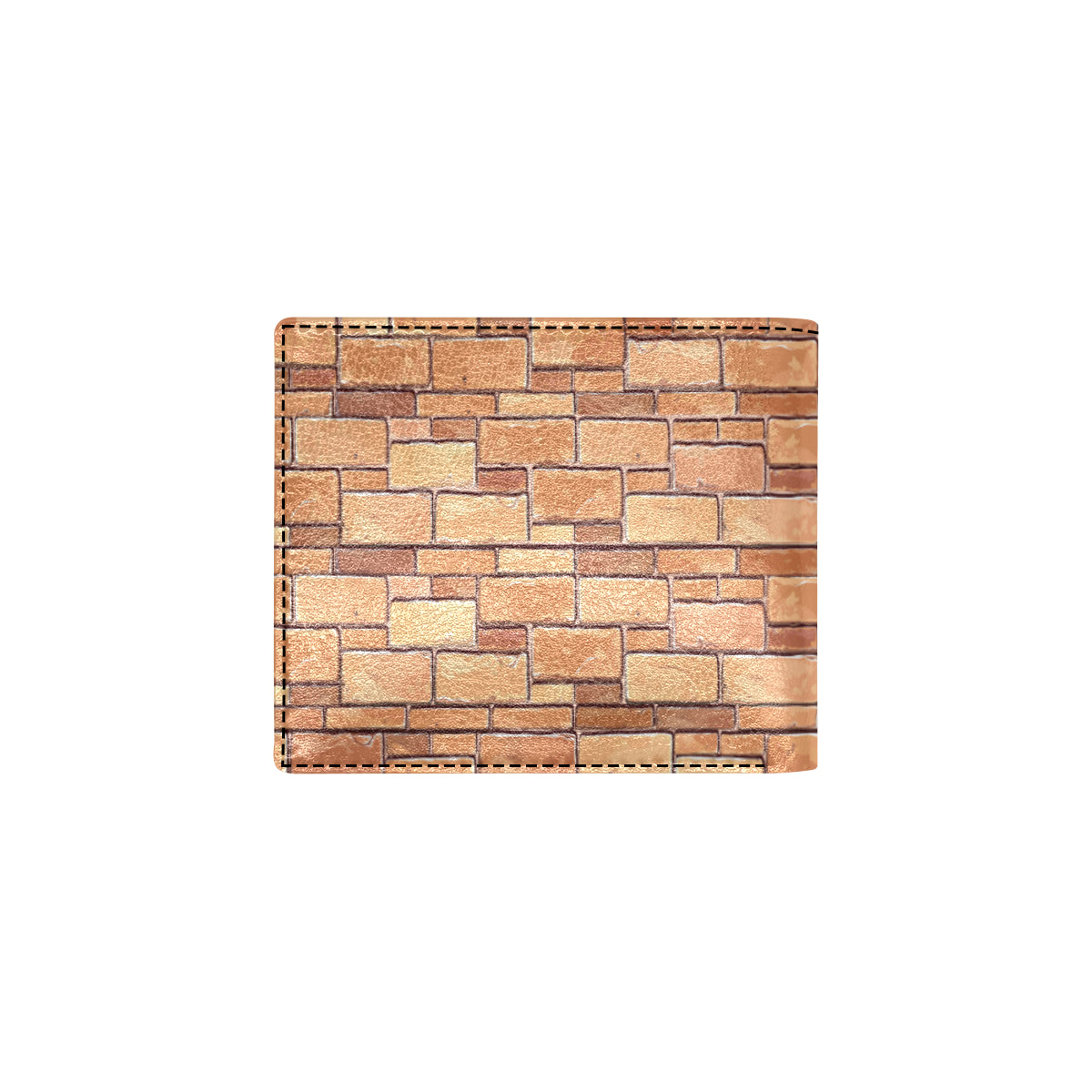 Brick Pattern Print Design 01 Men's ID Card Wallet
