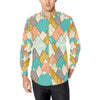 Mountain Pattern Print Design 02 Men's Long Sleeve Shirt