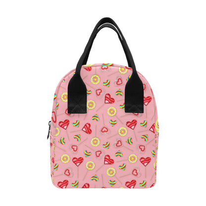 Lollipop Pattern Print Design LL05 Insulated Lunch Bag