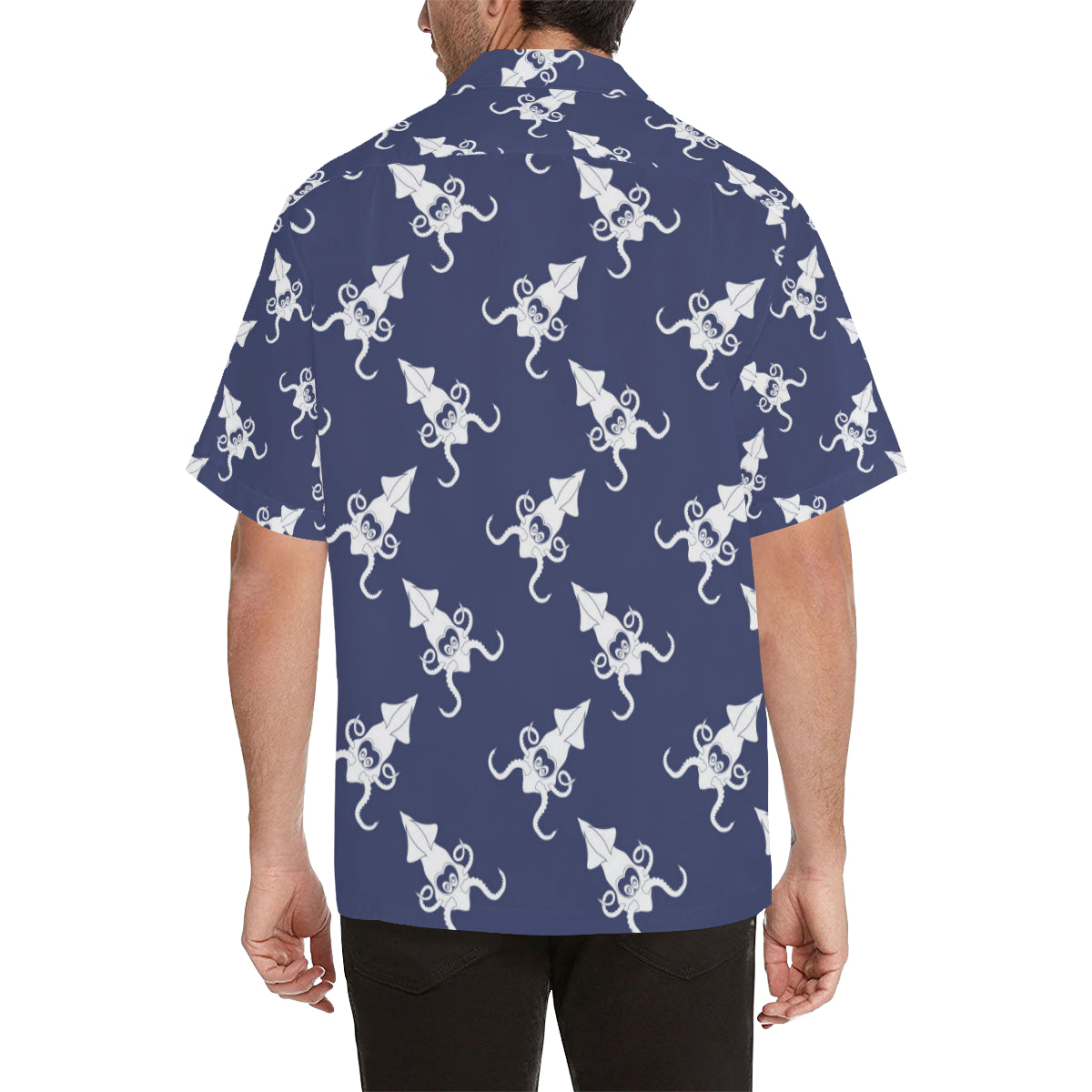 Giant Squid Pattern Print Design 02 Men's Hawaiian Shirt