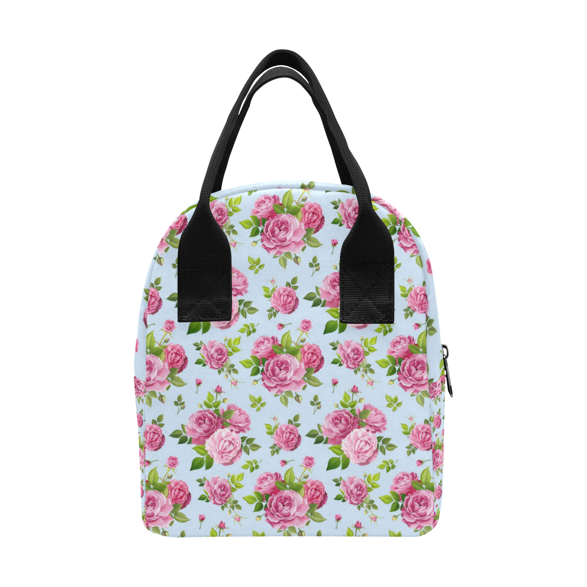 Rose Pink Pattern Print Design RO08 Insulated Lunch Bag