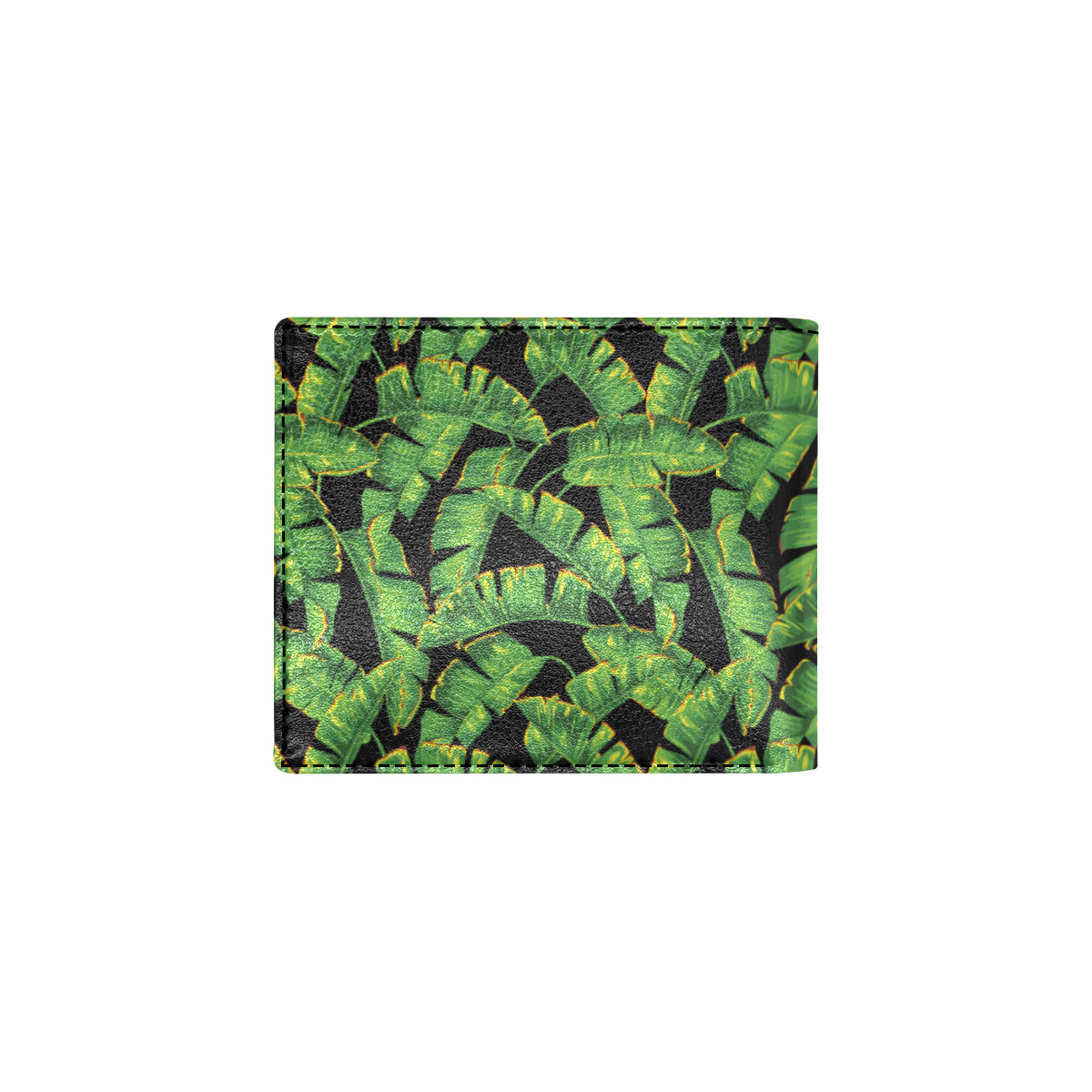 Banana Leaf Pattern Print Design 03 Men's ID Card Wallet