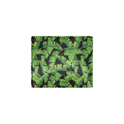 Banana Leaf Pattern Print Design 03 Men's ID Card Wallet
