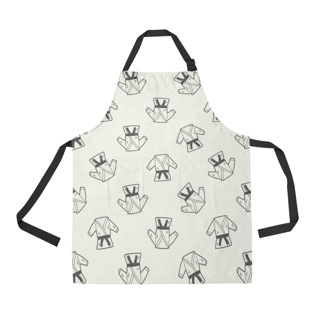 Karate Pattern Print Design 01 Apron with Pocket