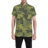 Military Camouflage Pattern Print Design 02 Men's Short Sleeve Button Up Shirt