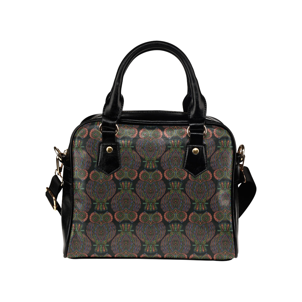 Owl Pattern Print Design A05 Shoulder Handbag
