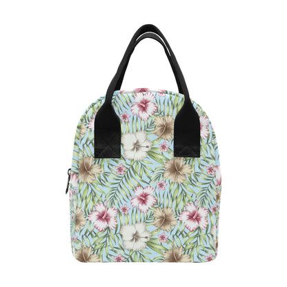 Tropical Flower Pattern Print Design TF05 Insulated Lunch Bag