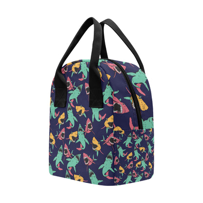 Shark Bite Pattern Insulated Lunch Bag
