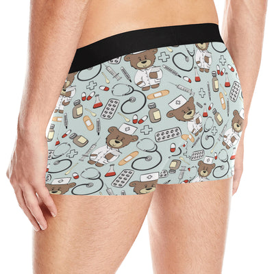 Nurse Bear Pattern Print Design A01 Men's Boxer Briefs