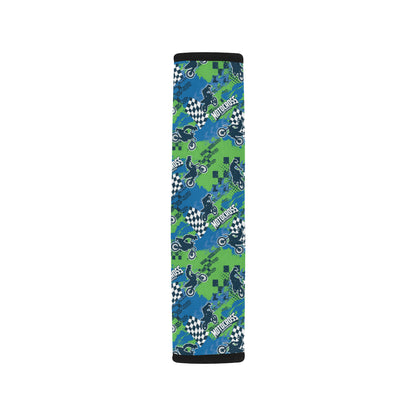 Motocross Pattern Print Design 04 Car Seat Belt Cover