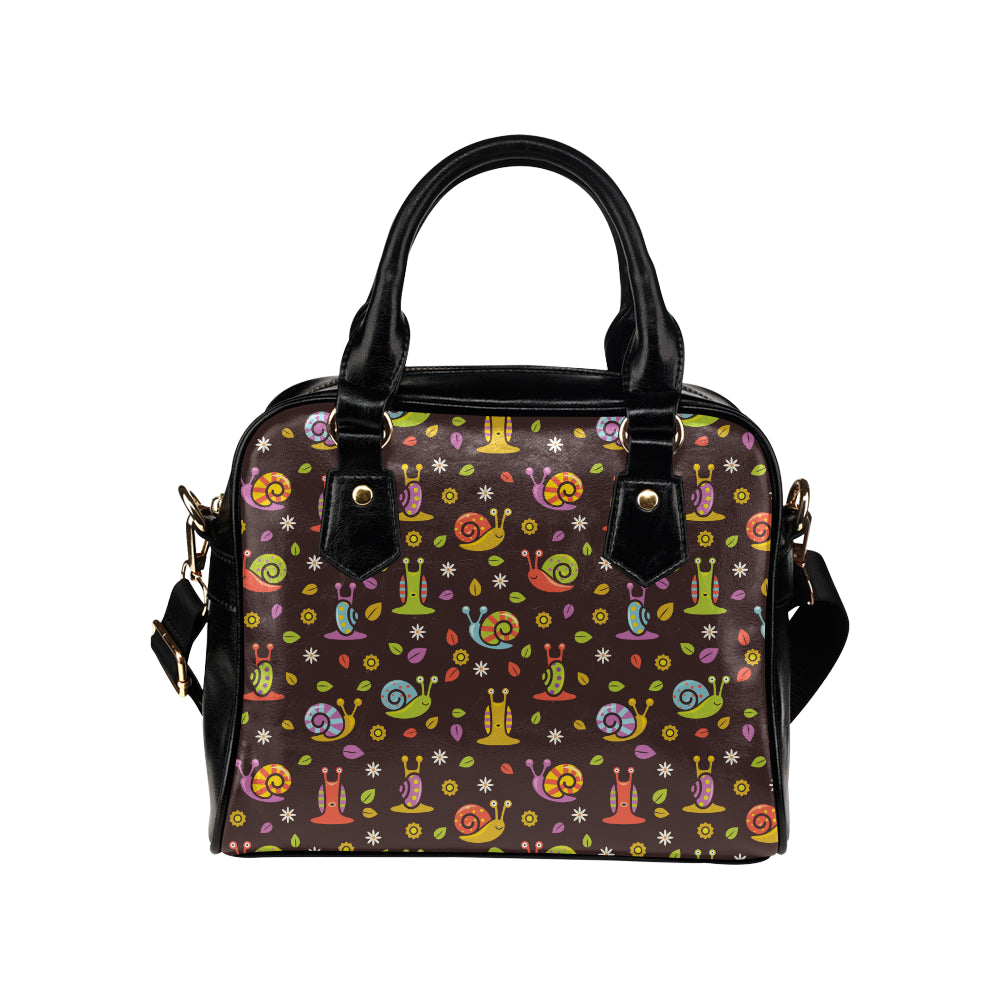 Snail Pattern Print Design 01 Shoulder Handbag