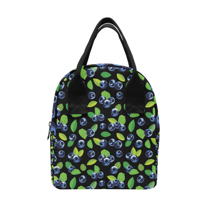 Blueberry Pattern Print Design BB03 Insulated Lunch Bag