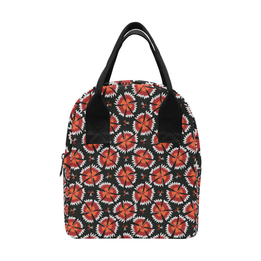 Carnations Pattern Print Design CN03 Insulated Lunch Bag
