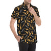 Jazz Pattern Print Design 01 Men's Short Sleeve Button Up Shirt