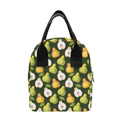 Pear Pattern Print Design PE06 Insulated Lunch Bag