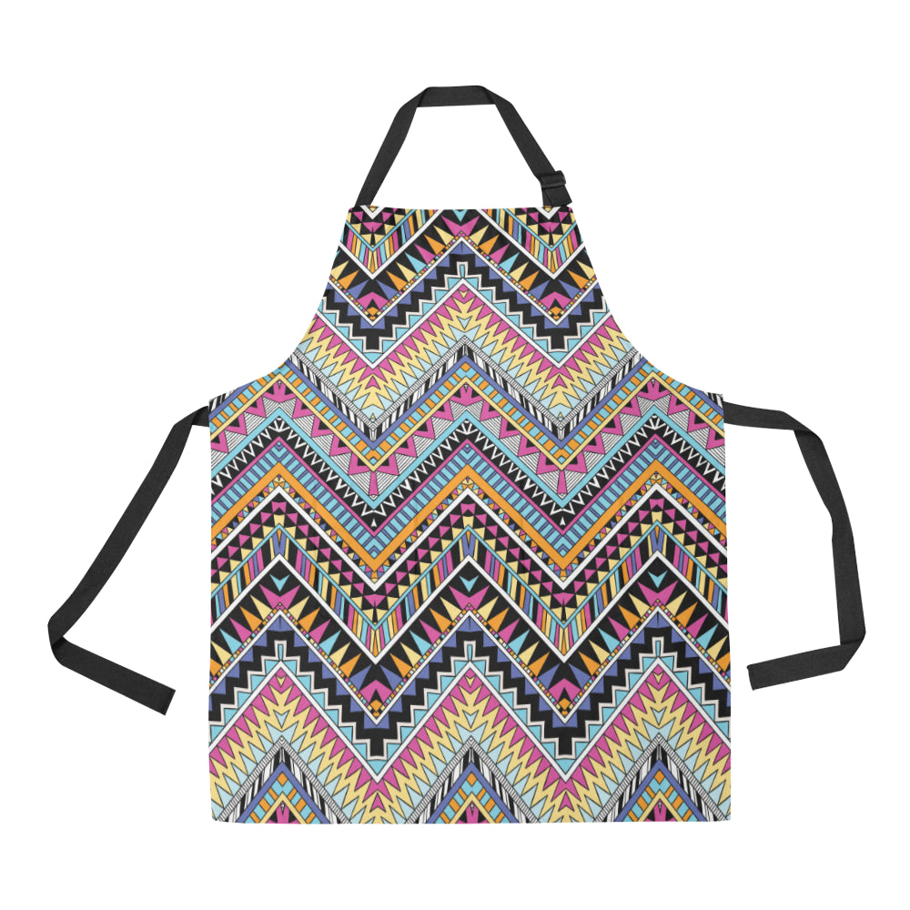 Multicolor zigzag Tribal Aztec Apron with Pocket