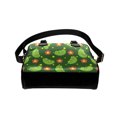 Peas Pattern Print Design A01 Shoulder Handbag